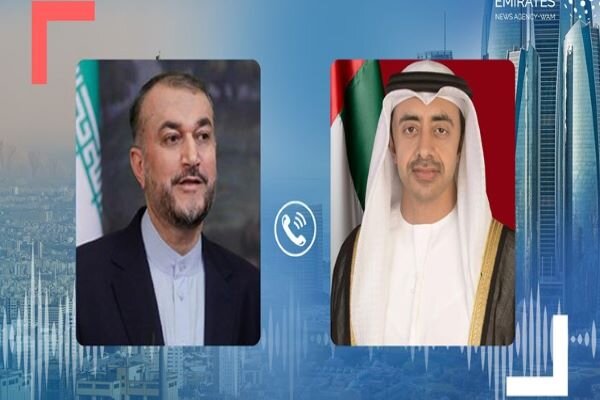 Iran, UAE FMs mull over promoting trade, economic ties